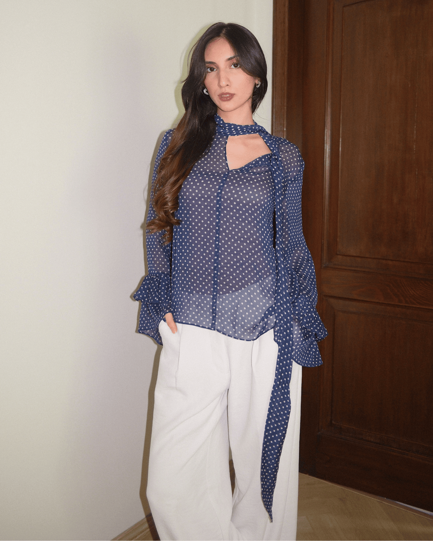 Dottie Navy Blouse