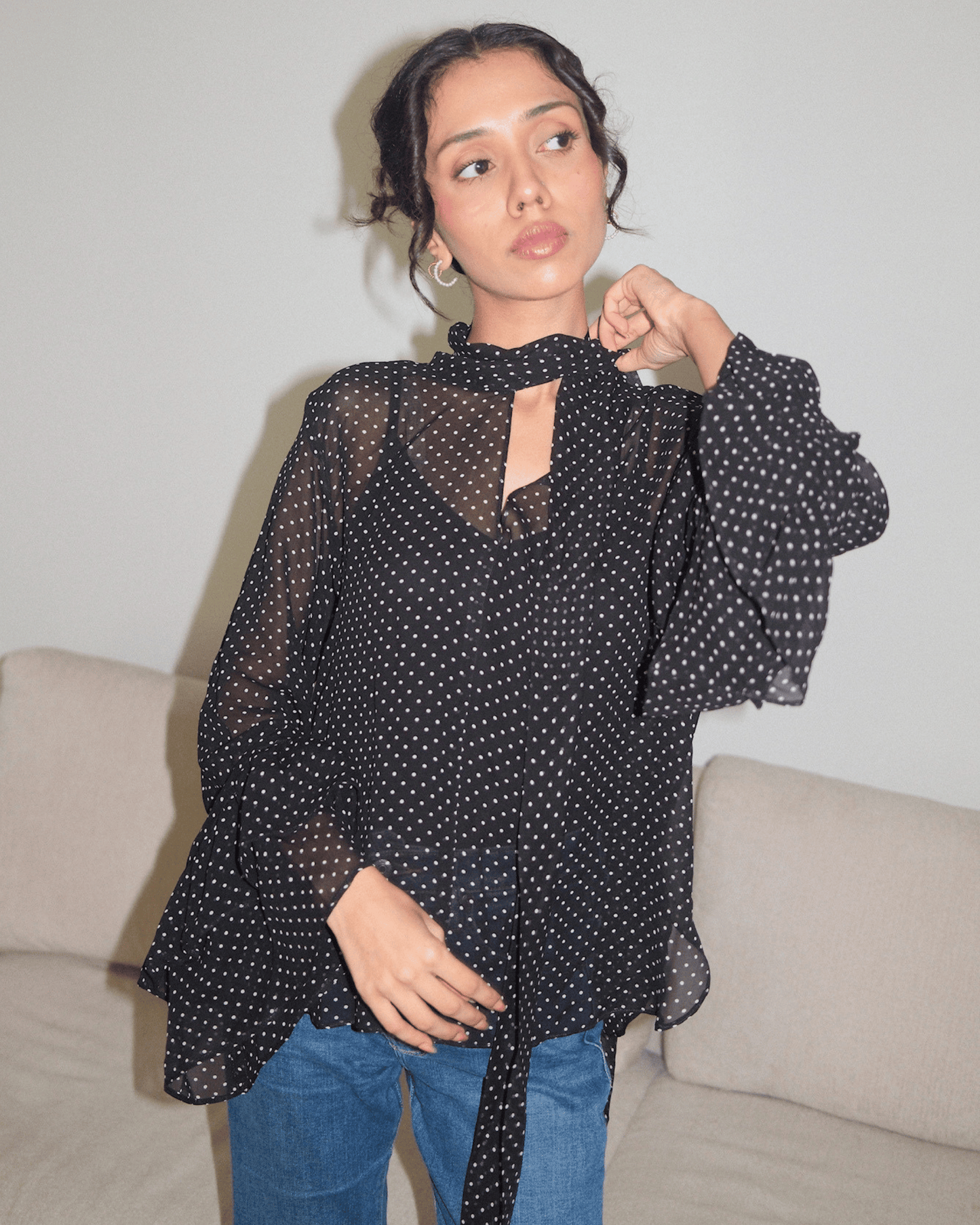 Dottie Black Blouse
