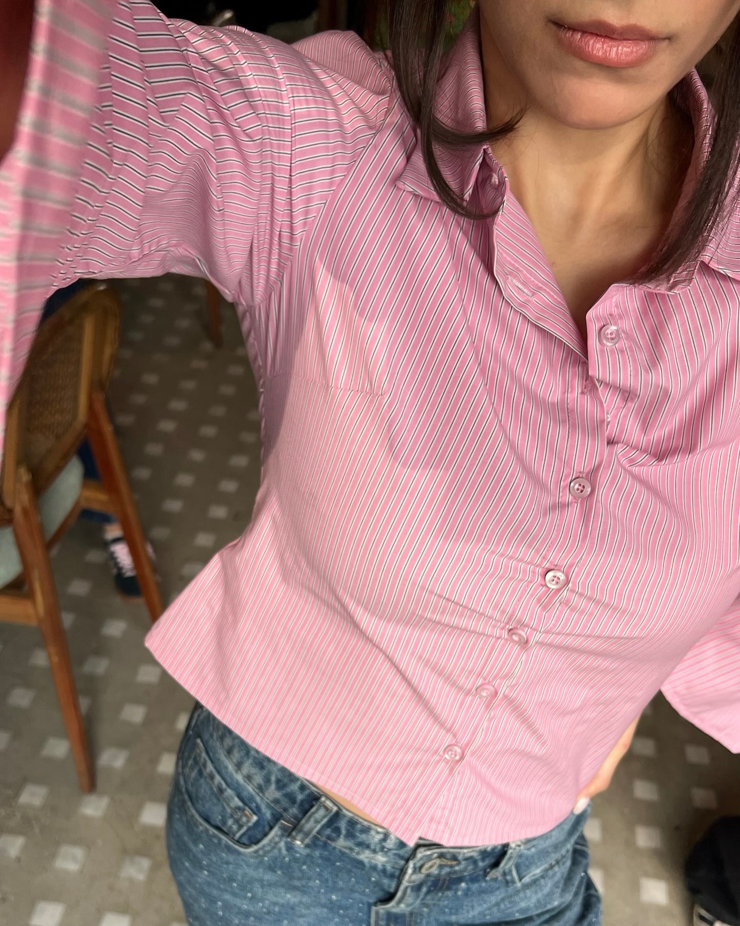 Pink Pinstripe Buttondown