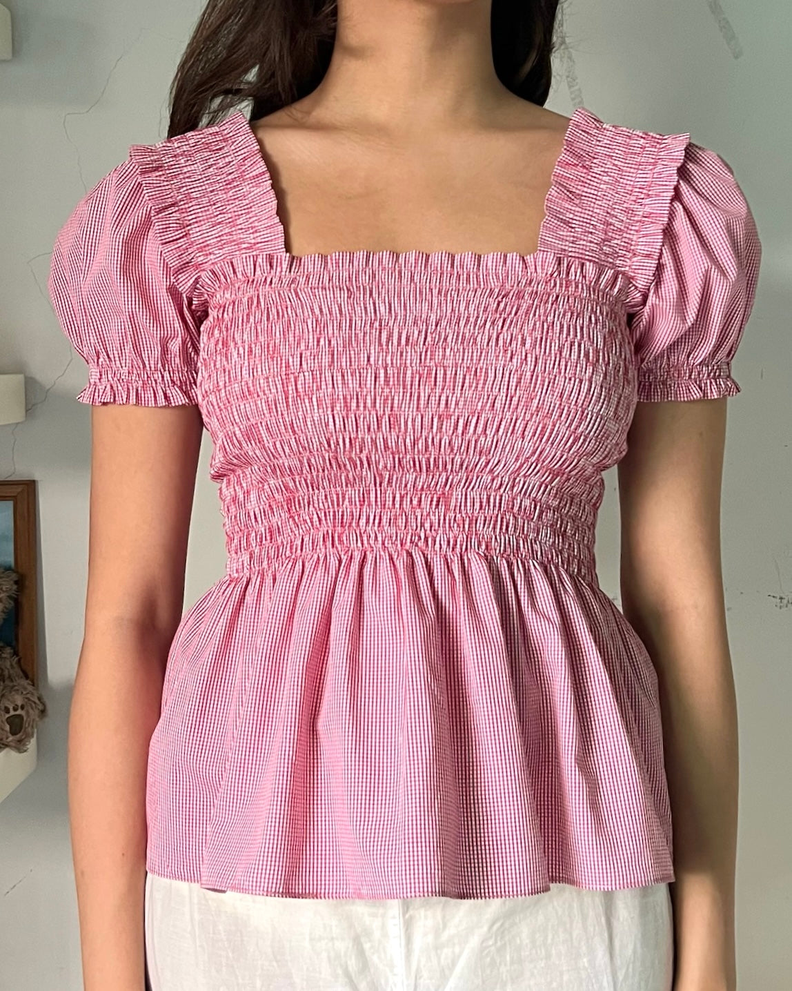 Red Gingham Top