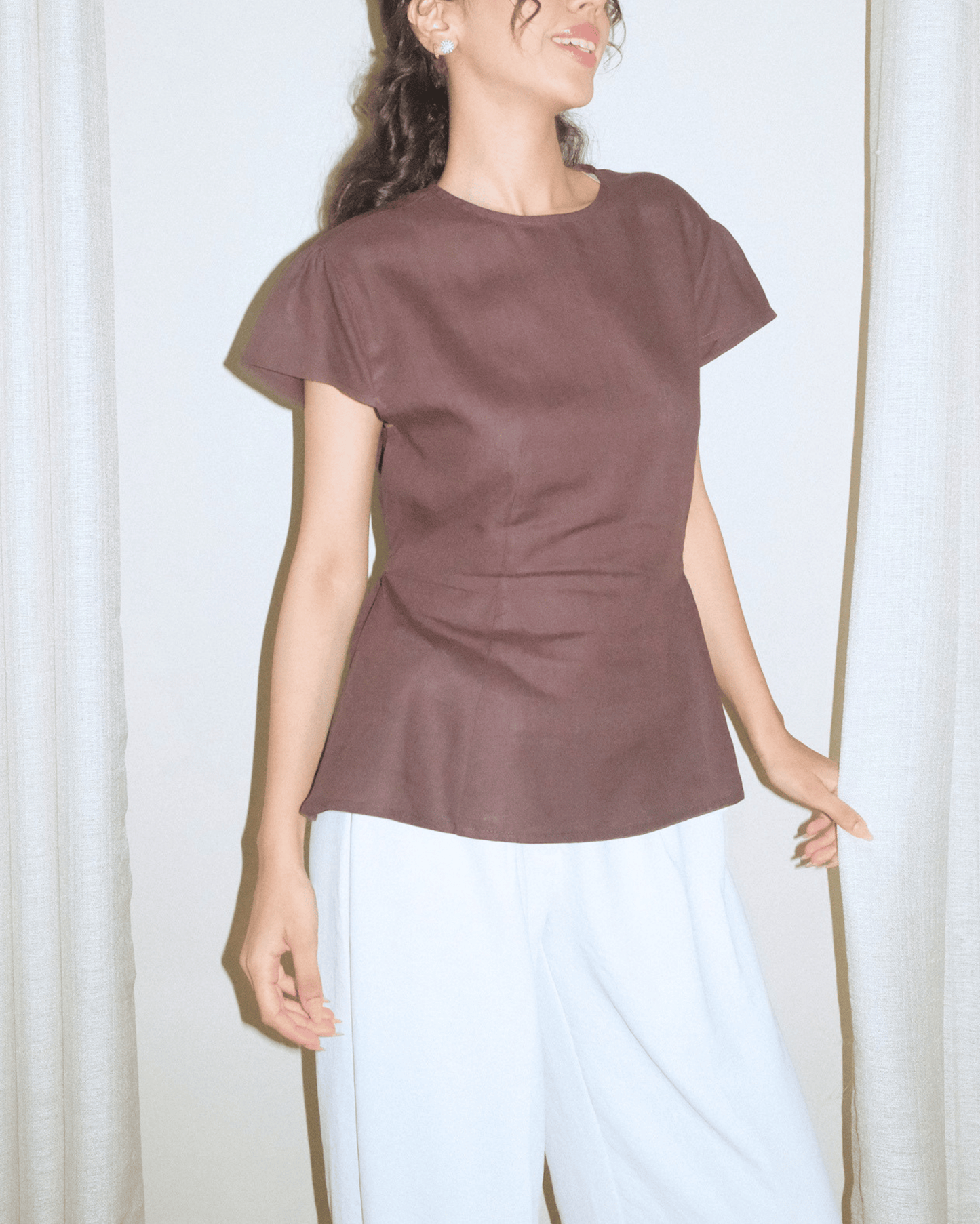 Mocha Tie Back Top