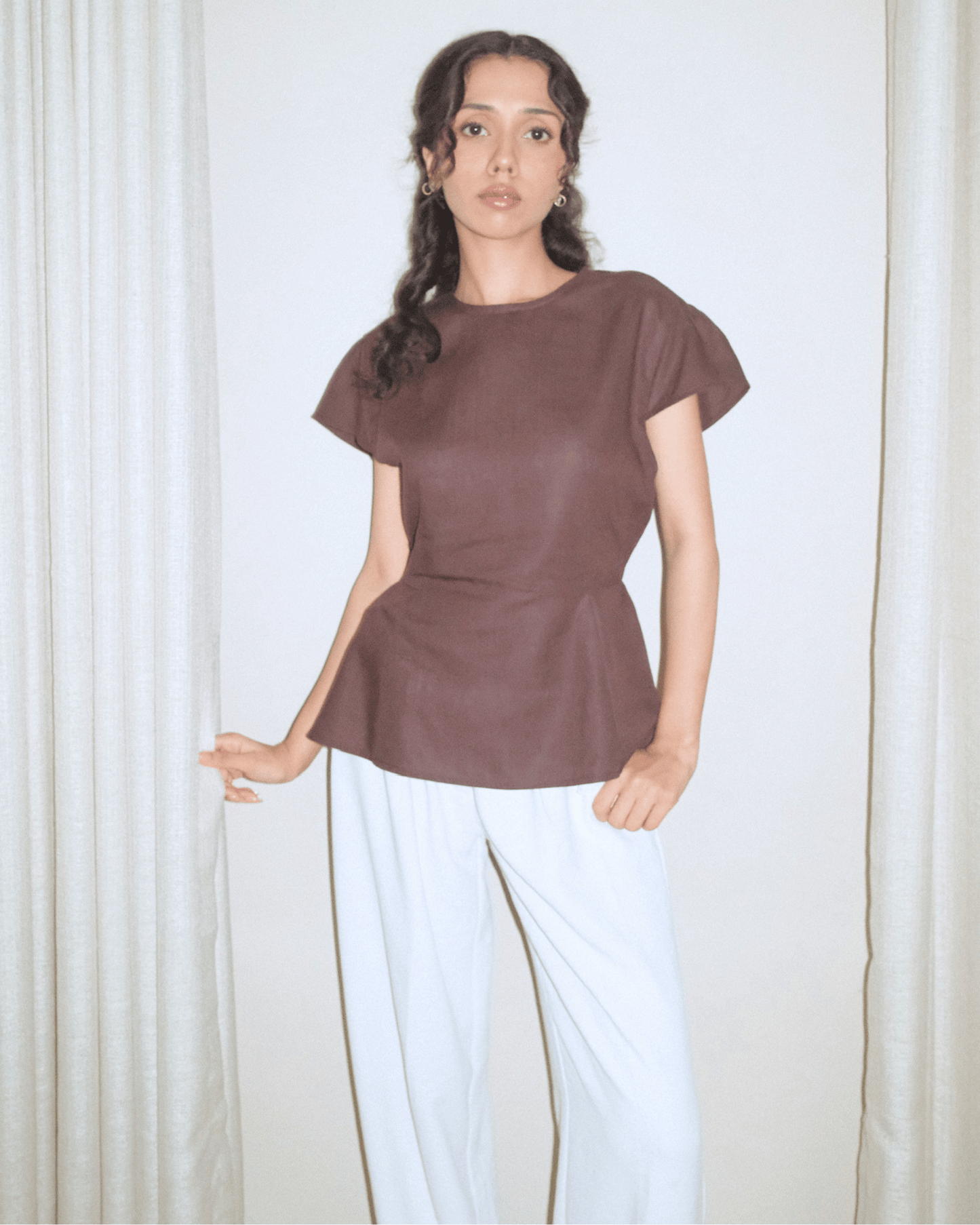 Mocha Tie Back Top