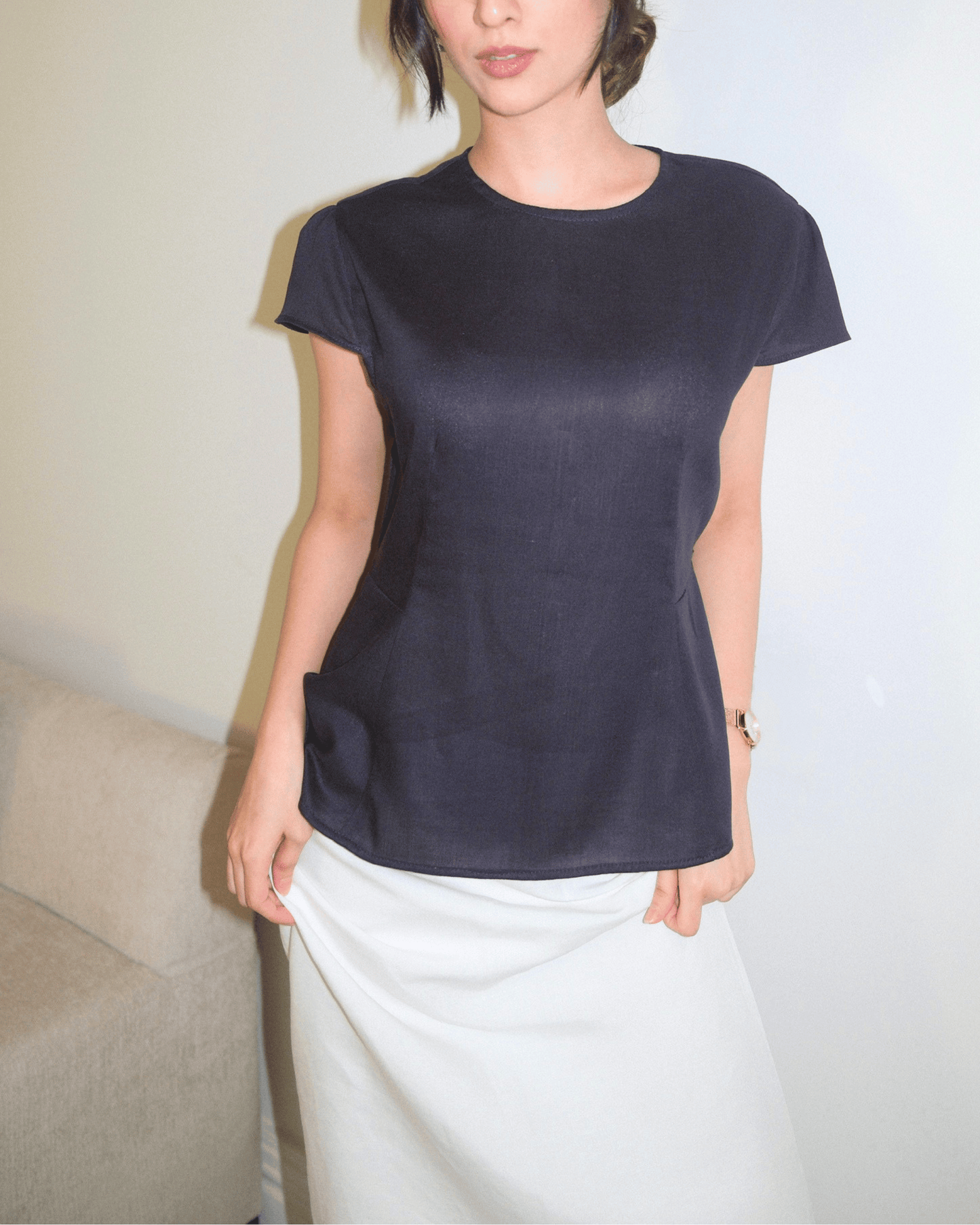Midnight Tie Back Top