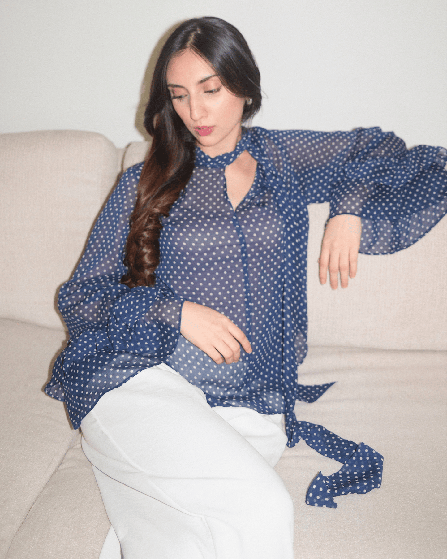 Dottie Navy Blouse