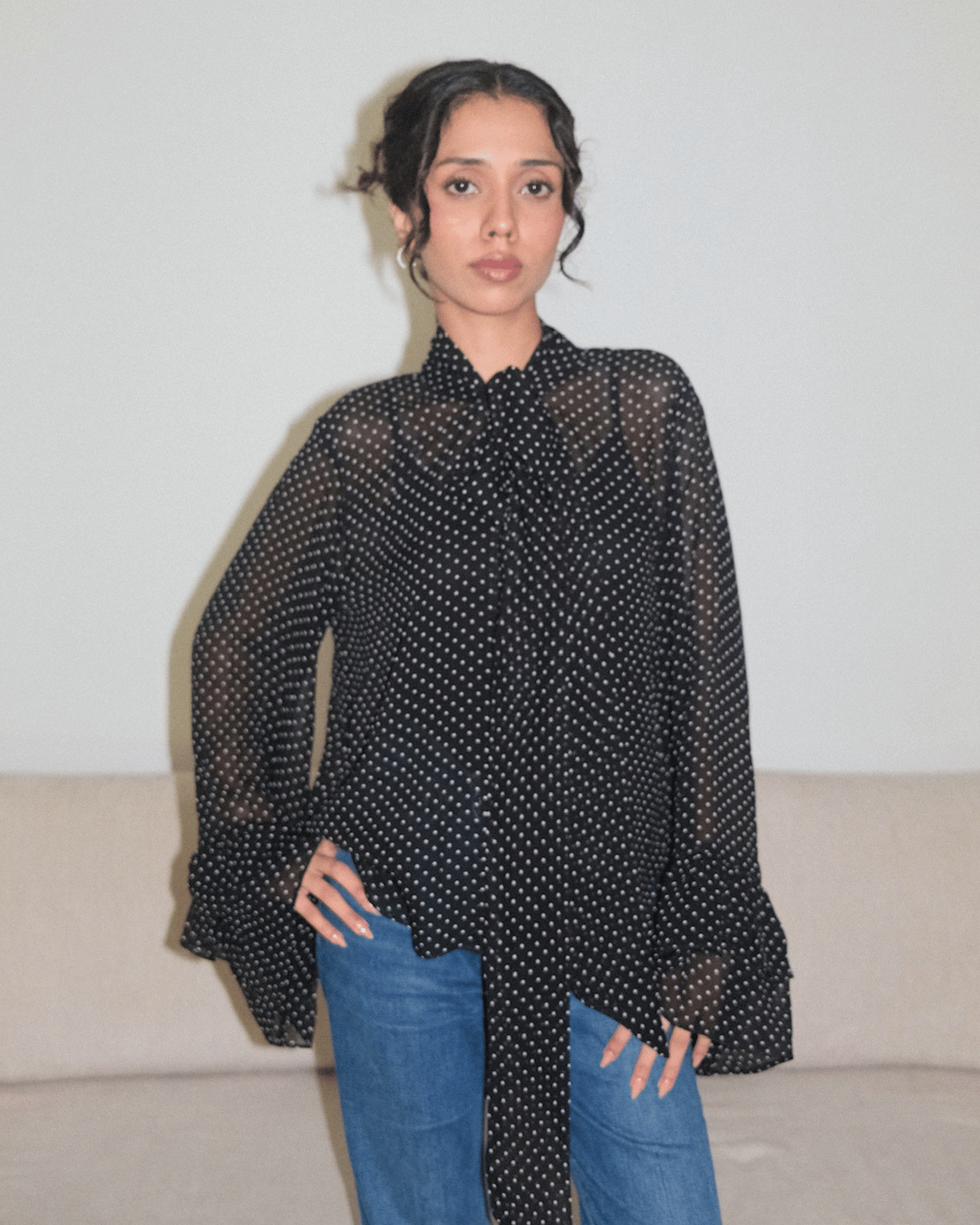 Dottie Black Blouse