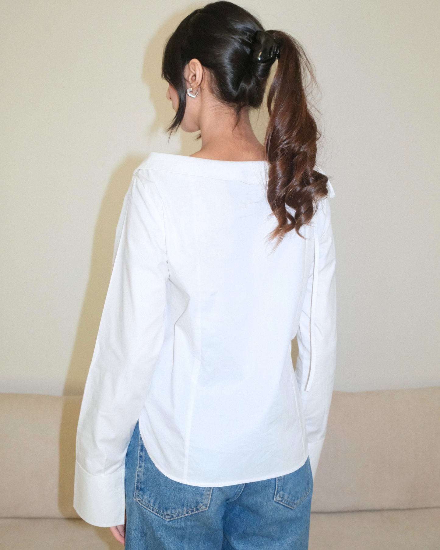 Asymmetric Button Top