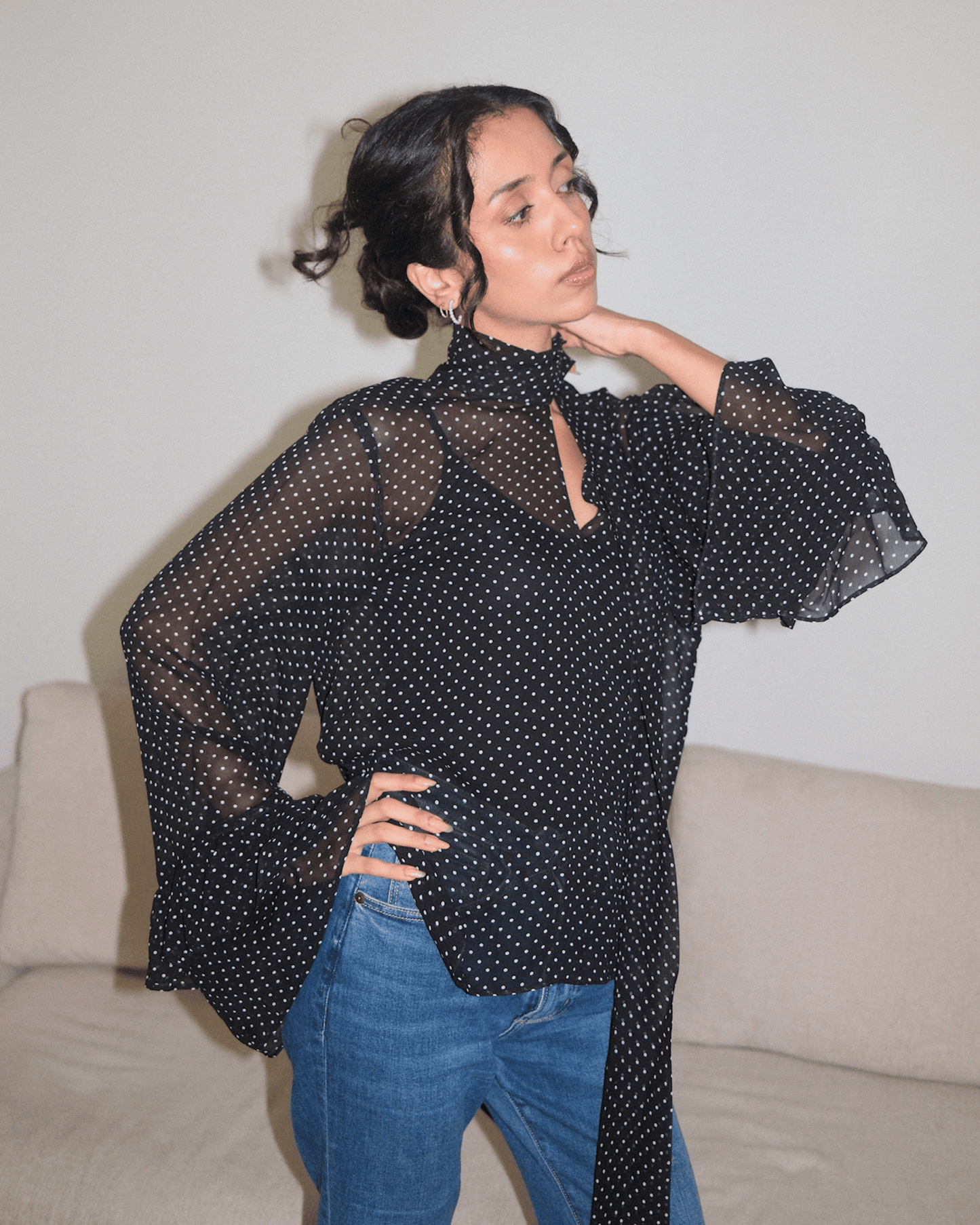 Dottie Black Blouse