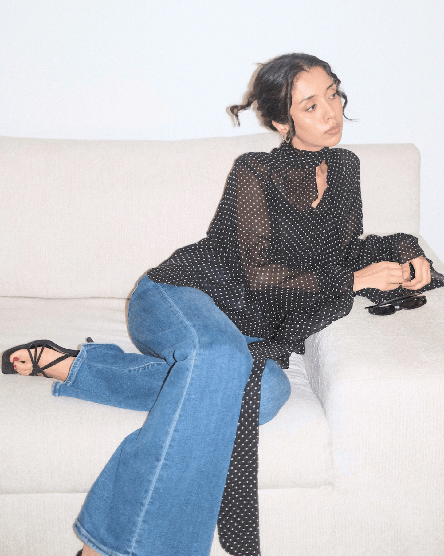 Dottie Black Blouse