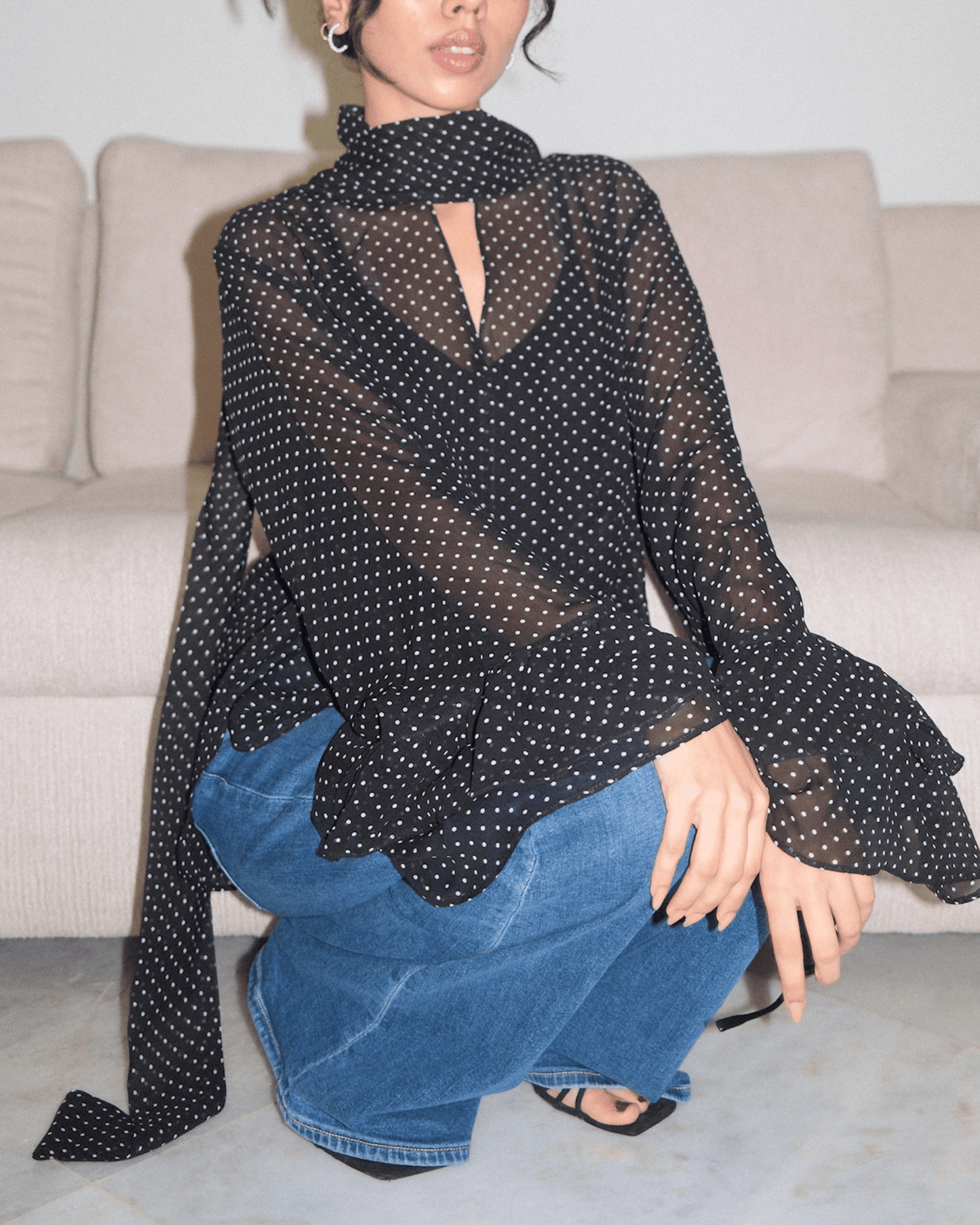 Dottie Black Blouse