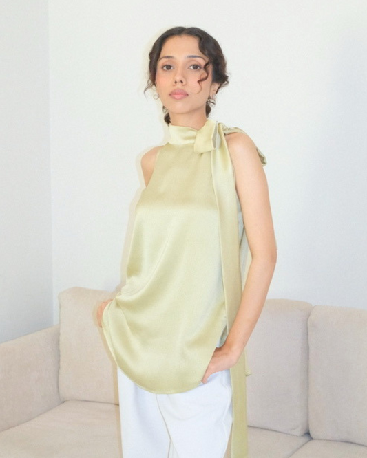 Pistachio Knot Blouse