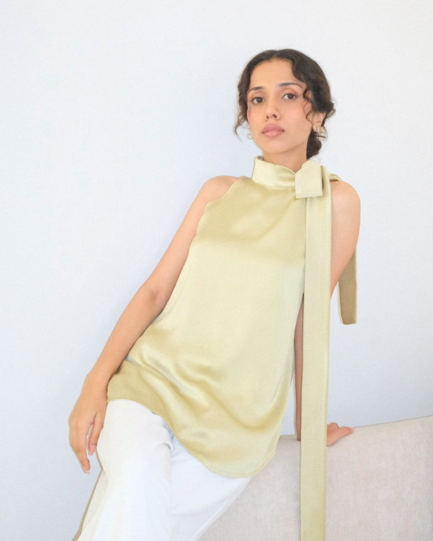 Pistachio Knot Blouse