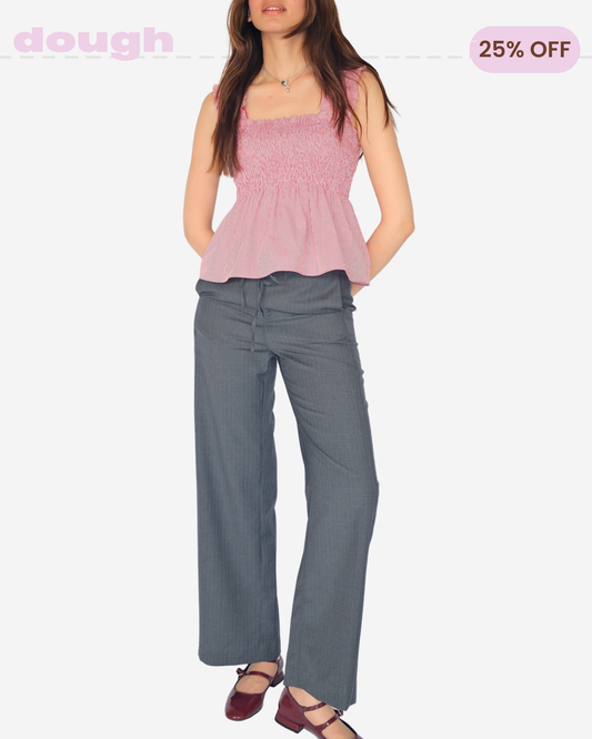 Grey Pinstripe Pants