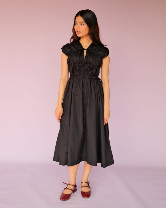 Black Drawstring Dress