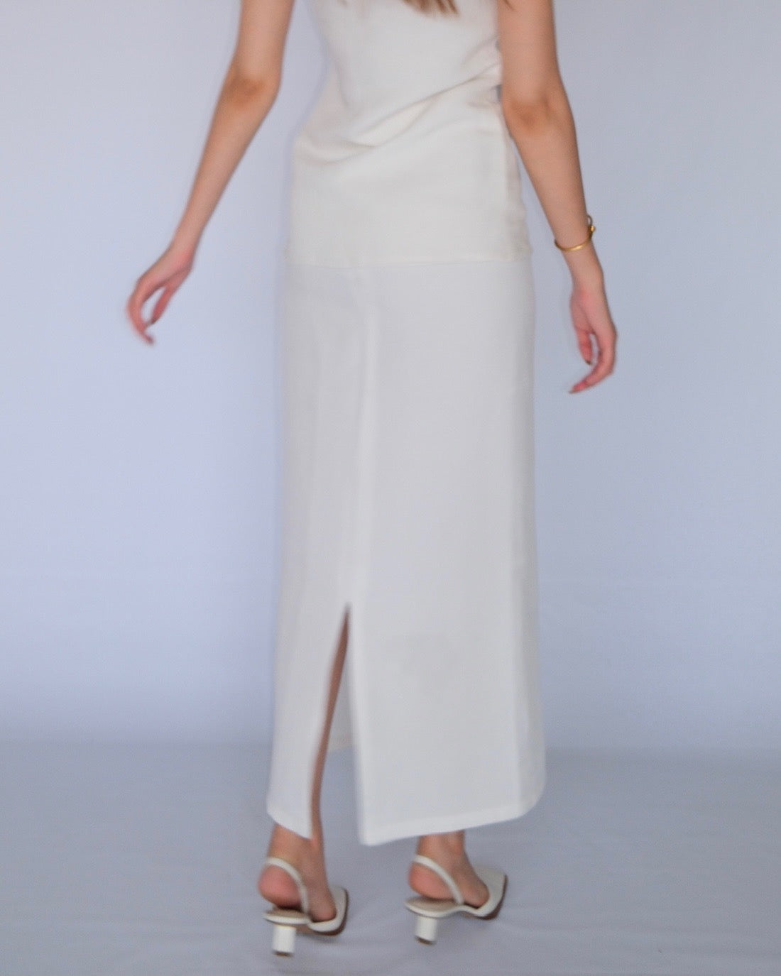 White Linen Skirt